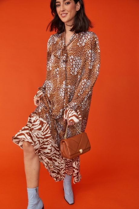 JAYLEY Lulu Quilted Bag With Gold Chain And Snake Head Detail Eco Leather