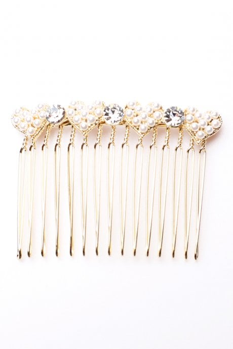 JAYLEY LuLu Silver-Tone Crystal Embellished Hair Slide