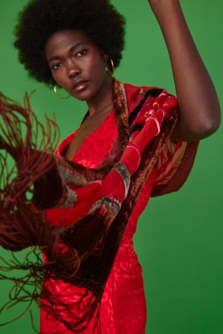 JAYLEY Luxury Silk Devore Shawl