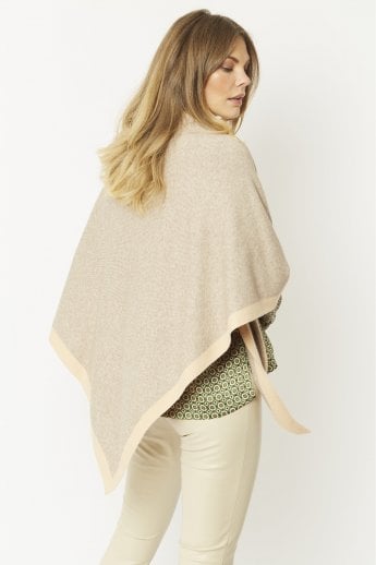 JAYLEY Mocha And Pink Cashmere Wrap