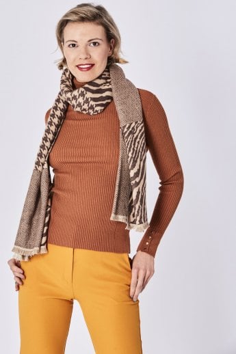 JAYLEY Mocha Cashmere Blend Wrap