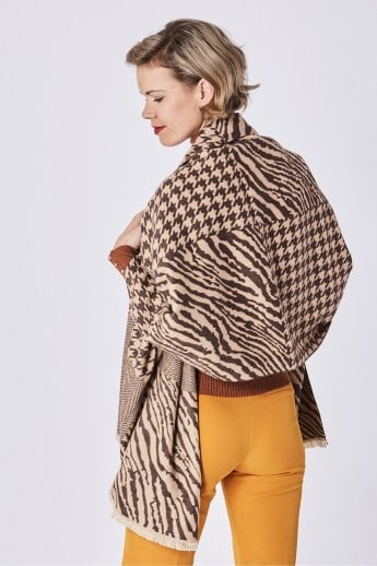 JAYLEY Mocha Cashmere Blend Wrap