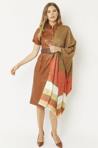 JAYLEY Mocha Cashmere Blend Wrap