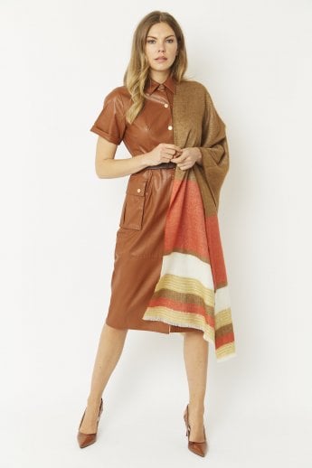 JAYLEY Mocha Cashmere Blend Wrap
