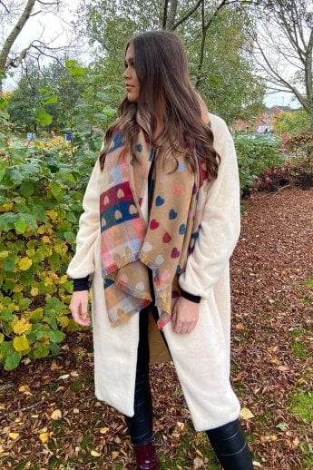 JAYLEY Mocha Cashmere Blend Wrap