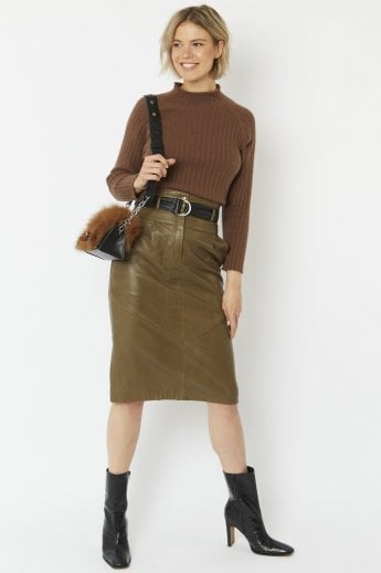 JAYLEY Mocha Cashmere Blended Jumper