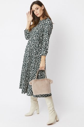 JAYLEY Mocha Faux Fur Bag