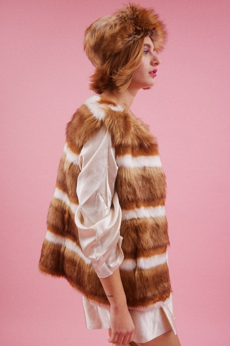 JAYLEY Mocha Faux Fur Headband