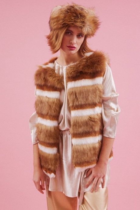 JAYLEY Mocha Faux Fur Headband