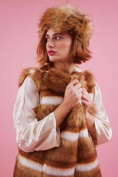 JAYLEY Mocha Faux Fur Headband