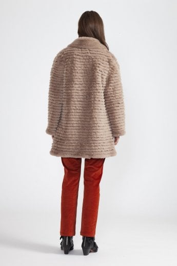 JAYLEY Mocha Faux Fur Jacket