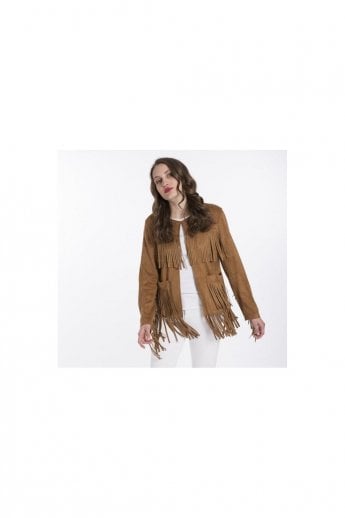 JAYLEY Mocha Faux Suede Jacket