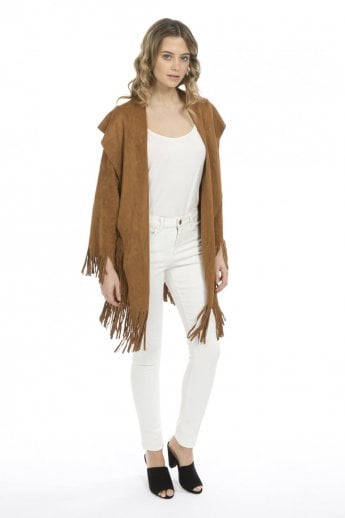 JAYLEY Mocha Faux Suede Jacket