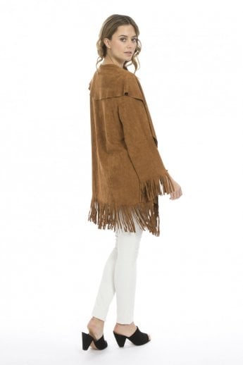 JAYLEY Mocha Faux Suede Jacket