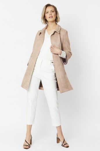 JAYLEY Mocha Faux Suede Jacket