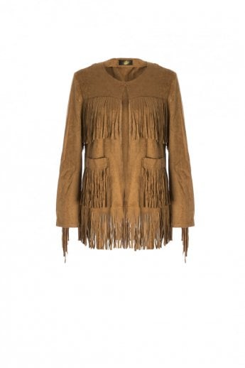 JAYLEY Mocha Faux Suede Jacket