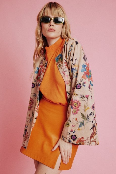 JAYLEY Mocha Luxury Faux Suede Jacket