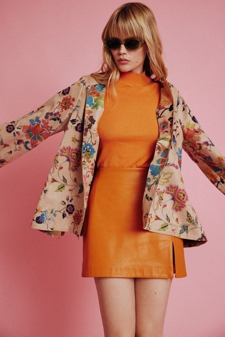 JAYLEY Mocha Luxury Faux Suede Jacket