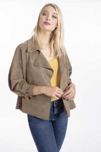 JAYLEY Mocha Luxury Faux Suede Jacket