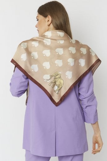 JAYLEY Mocha Silk Blend Scarf