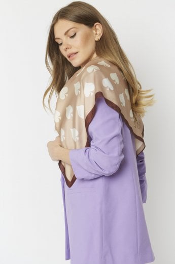 JAYLEY Mocha Silk Blend Scarf