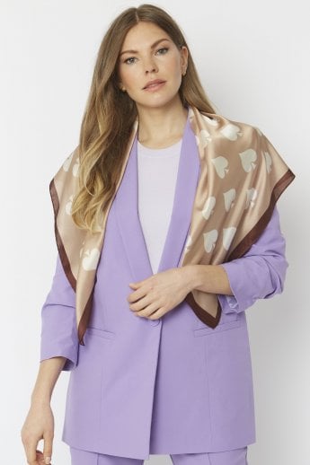 JAYLEY Mocha Silk Blend Scarf