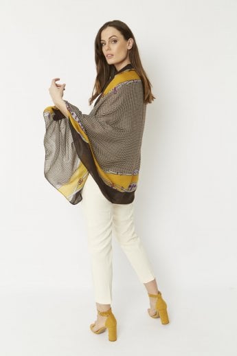 JAYLEY Mocha Silk Cashmere Blend Wrap