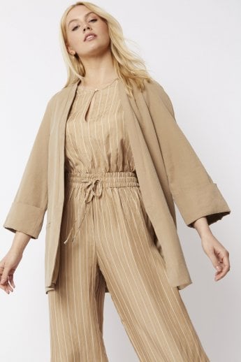 JAYLEY Mocha Tailored Kimono Jacket
