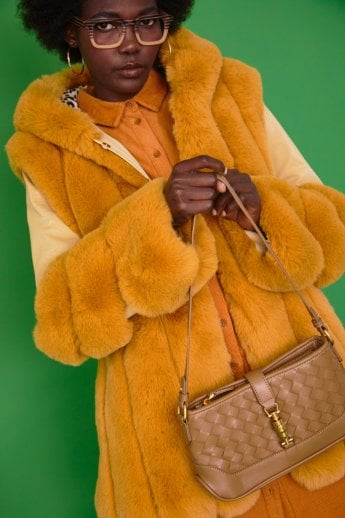 JAYLEY Mocha Toria Shoulder Bag