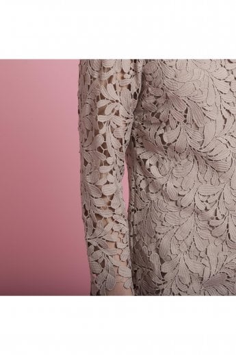 JAYLEY Mocha Vintage Inspired Lace Dress
