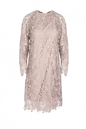 JAYLEY Mocha Vintage Inspired Lace Dress