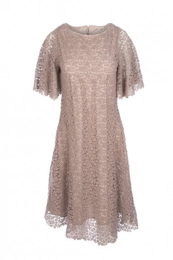 JAYLEY Mocha Vintage Lace Dress