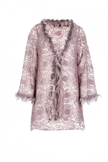 JAYLEY Mocha Vintage Lace Jacket