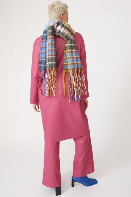 JAYLEY Multi Cashmere Blend Check Scarf