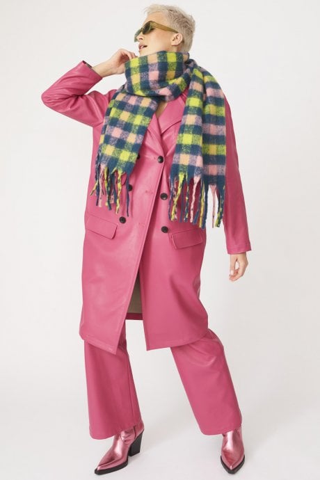 JAYLEY Multi Cashmere Blend Check Scarf