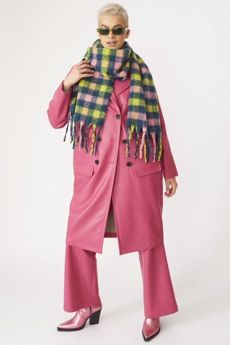 JAYLEY Multi Cashmere Blend Check Scarf