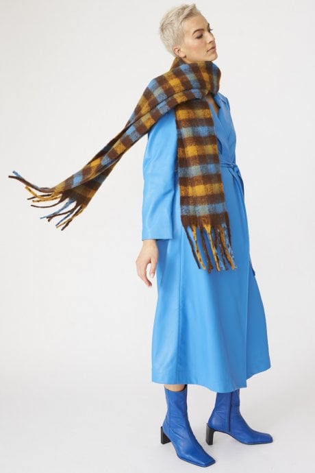 JAYLEY Multi Cashmere Blend Check Scarf