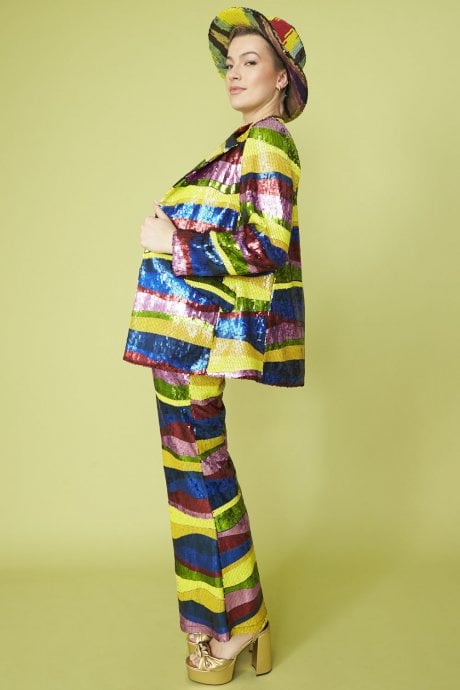 JAYLEY Multi Coloured Sequin Blazer