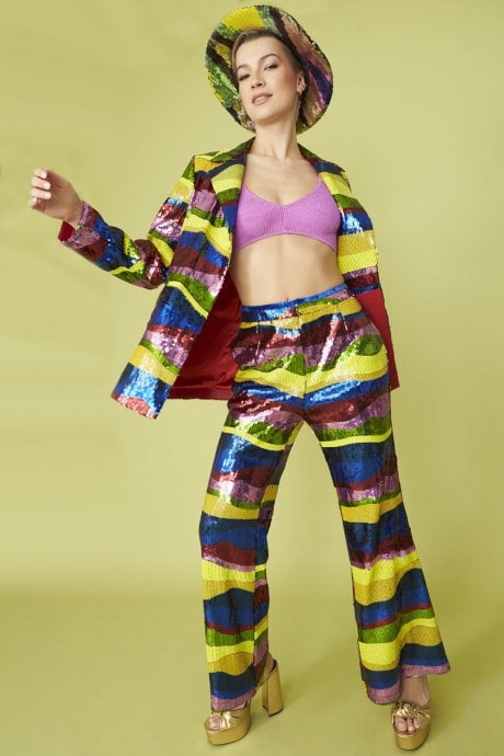 JAYLEY Multi Coloured Sequin Blazer