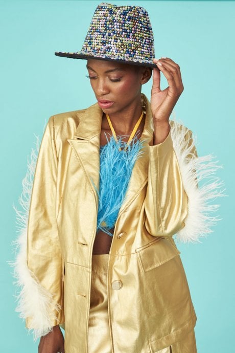 JAYLEY Multi-Coloured Sequin Jackson Top Hat