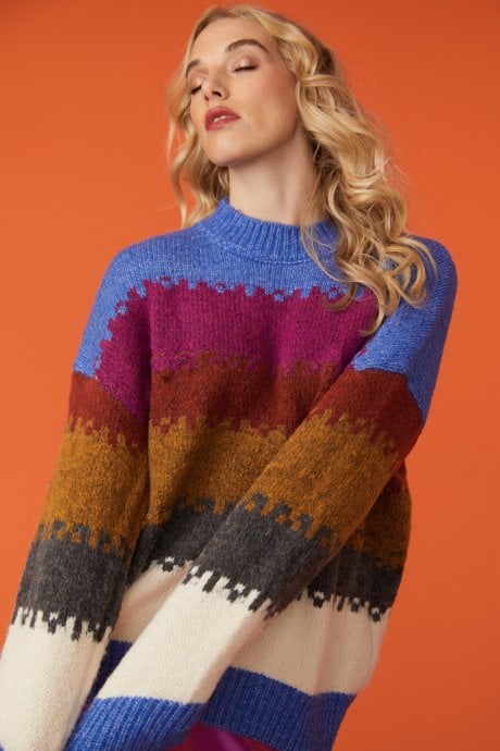 JAYLEY Multi Coloured Striped Jumper