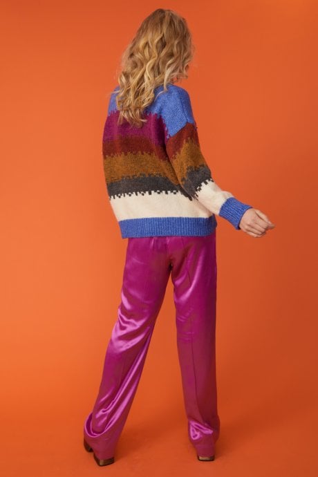 JAYLEY Multi Coloured Striped Jumper