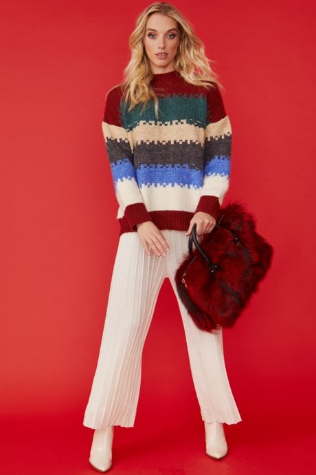 JAYLEY Multi Coloured Striped Jumper