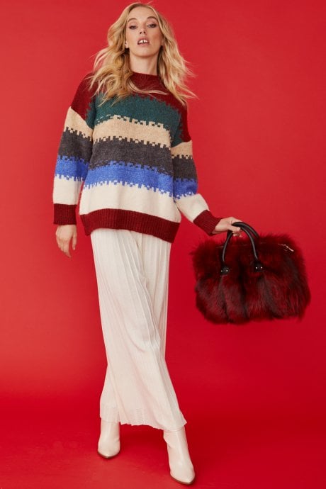 JAYLEY Multi Coloured Striped Jumper