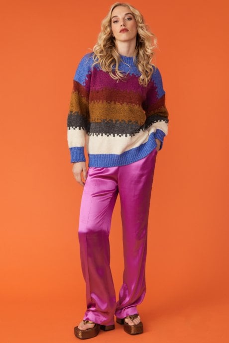 JAYLEY Multi Coloured Striped Jumper