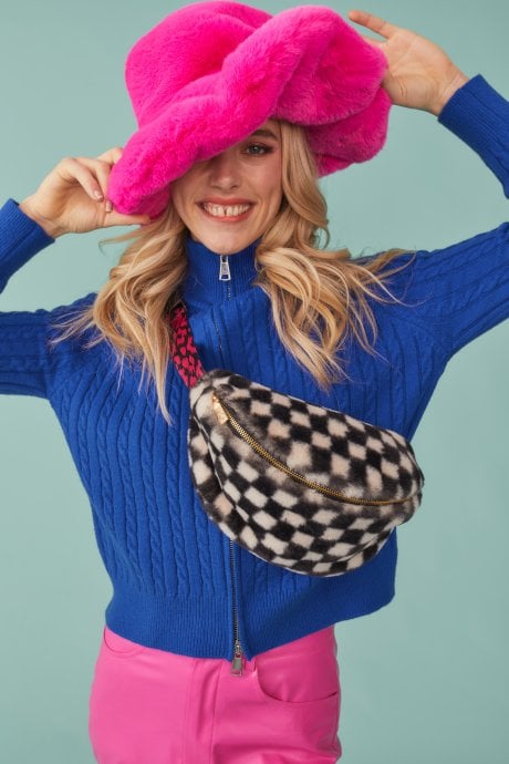 JAYLEY Multi Faux Fur Bum Bag