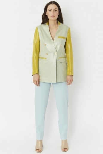 JAYLEY Multi Faux Suede Jade Blazer
