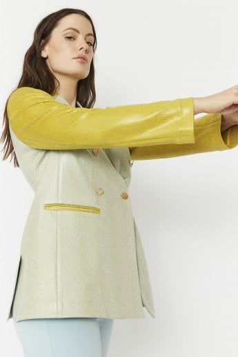 JAYLEY Multi Faux Suede Jade Blazer