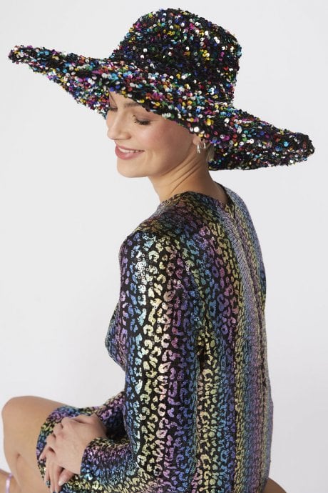 JAYLEY Multi Sequin Handmade Flapper Hat