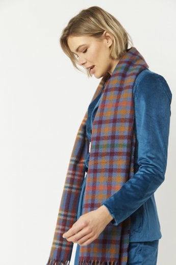JAYLEY Navy Cashmere Blend Wrap